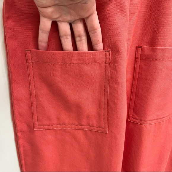 Lucy & Yak Orange Dungarees Bib Overalls Organic Cotton Women’s Size 2 - Picture 8 of 10